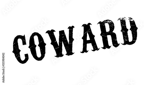 Coward rubber stamp. Grunge design with dust scratches. Effects can be easily removed for a clean, crisp look. Color is easily changed.