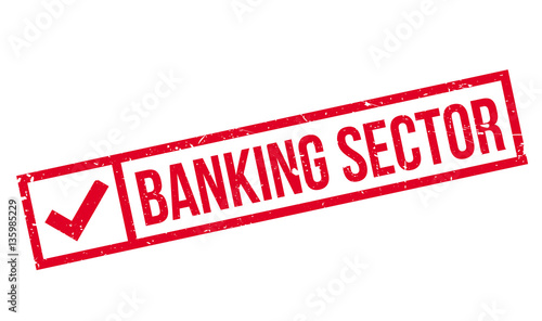 Banking Sector rubber stamp. Grunge design with dust scratches. Effects can be easily removed for a clean, crisp look. Color is easily changed.
