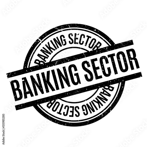 Banking Sector rubber stamp. Grunge design with dust scratches. Effects can be easily removed for a clean, crisp look. Color is easily changed.
