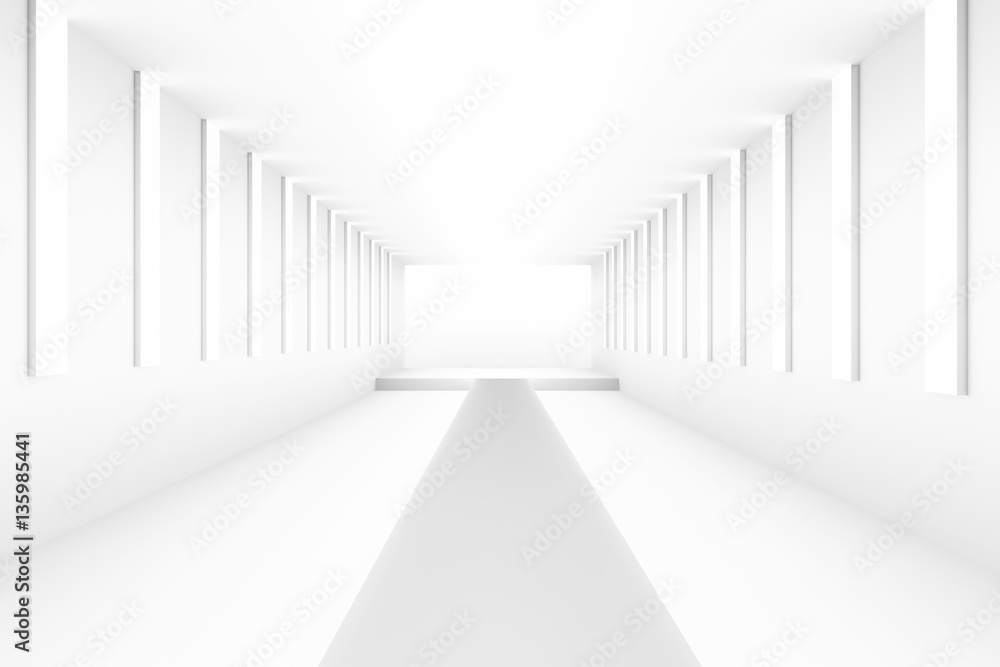 Fototapeta premium Blank white empty podium for backdrop design template pr blank layouts background