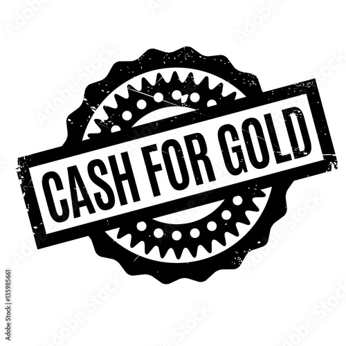 Cash For Gold rubber stamp. Grunge design with dust scratches. Effects can be easily removed for a clean, crisp look. Color is easily changed.