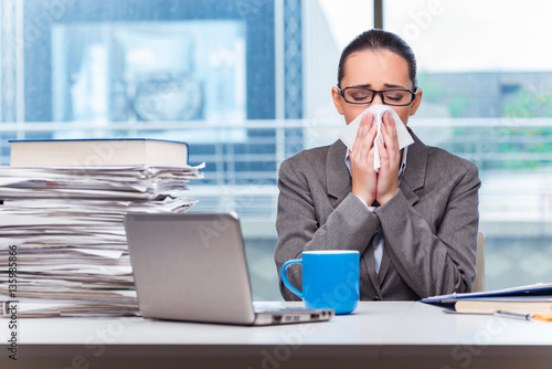 Young businesswoman working in the office