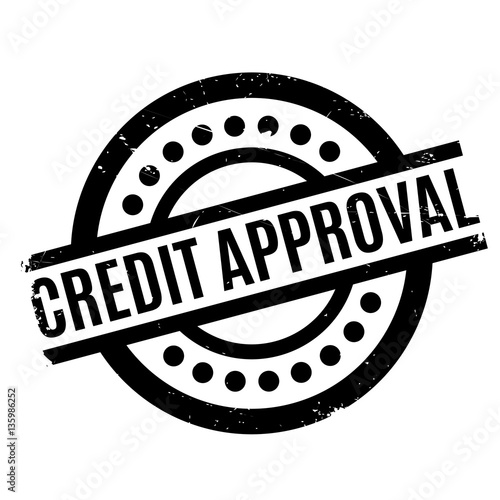 Credit Approval rubber stamp. Grunge design with dust scratches. Effects can be easily removed for a clean, crisp look. Color is easily changed.