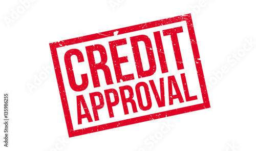 Credit Approval rubber stamp. Grunge design with dust scratches. Effects can be easily removed for a clean, crisp look. Color is easily changed.