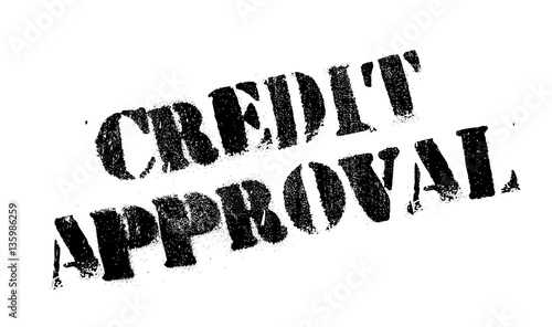 Credit Approval rubber stamp. Grunge design with dust scratches. Effects can be easily removed for a clean, crisp look. Color is easily changed.