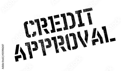 Credit Approval rubber stamp. Grunge design with dust scratches. Effects can be easily removed for a clean, crisp look. Color is easily changed.