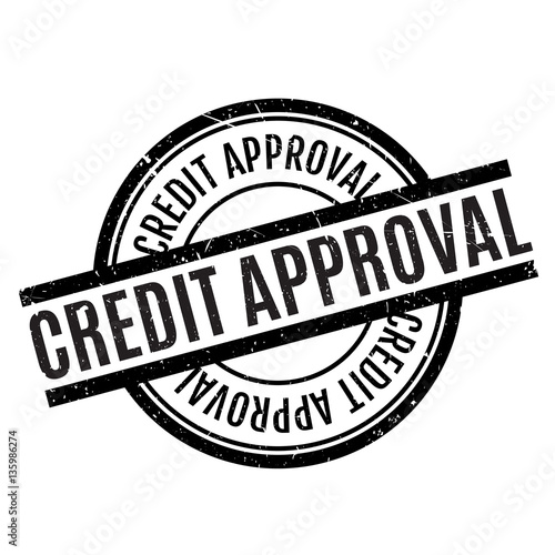 Credit Approval rubber stamp. Grunge design with dust scratches. Effects can be easily removed for a clean, crisp look. Color is easily changed.