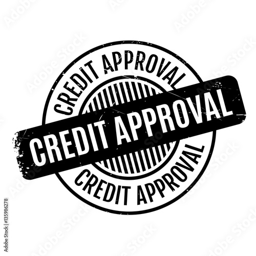 Credit Approval rubber stamp. Grunge design with dust scratches. Effects can be easily removed for a clean, crisp look. Color is easily changed.
