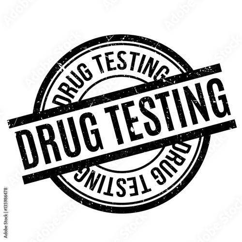 Drug Testing rubber stamp. Grunge design with dust scratches. Effects can be easily removed for a clean, crisp look. Color is easily changed.