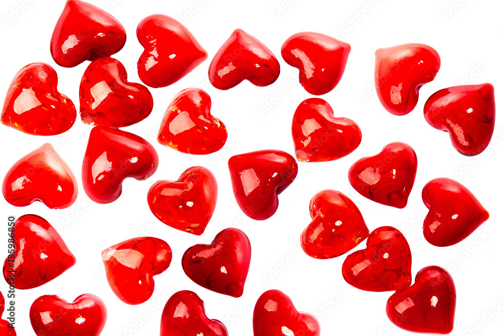 glass red heart background isolated glass red heart background isolated