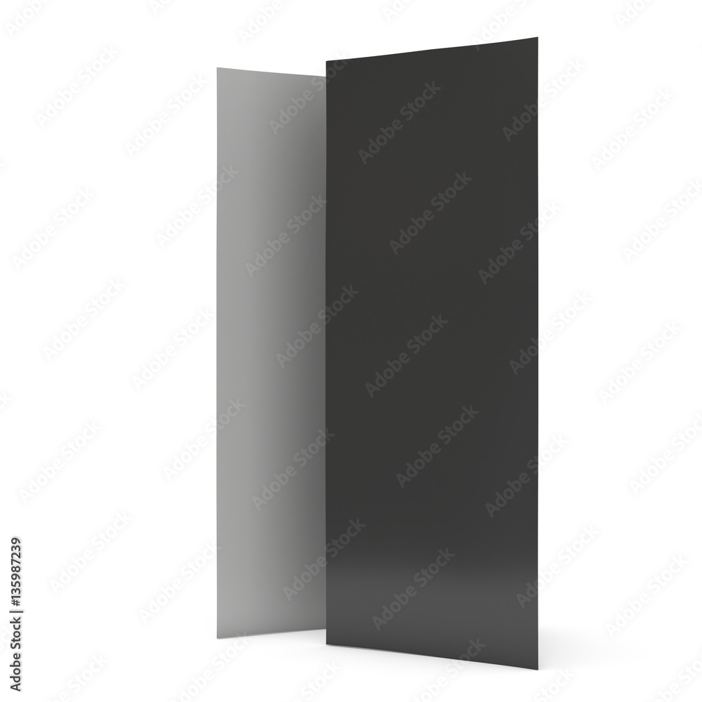 Blank paper triangle tent cards. 3d render illustration isolated. Table cards mock up on white background. Blank paper triangle tent cards. 3d render illustration isolated. Table cards mock up on white background.