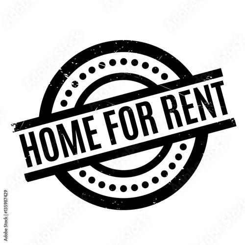 Home For Rent rubber stamp. Grunge design with dust scratches. Effects can be easily removed for a clean, crisp look. Color is easily changed.