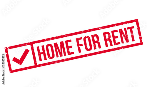 Home For Rent rubber stamp. Grunge design with dust scratches. Effects can be easily removed for a clean, crisp look. Color is easily changed.