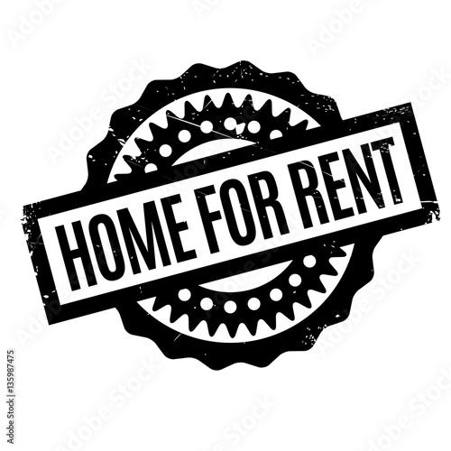 Home For Rent rubber stamp. Grunge design with dust scratches. Effects can be easily removed for a clean, crisp look. Color is easily changed.