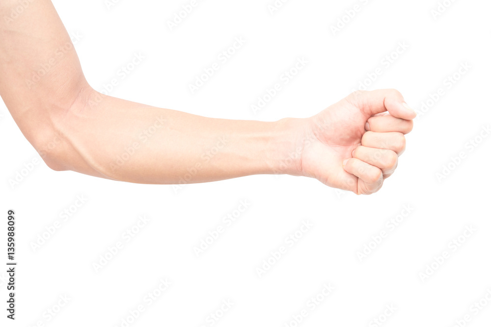 Man arm with blood veins on white background Man arm with blood veins on white background