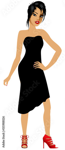 AsianWomanBlackDress