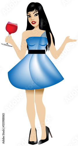 AsianWomanBlueDress