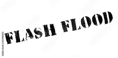 Flash Flood rubber stamp. Grunge design with dust scratches. Effects can be easily removed for a clean, crisp look. Color is easily changed.