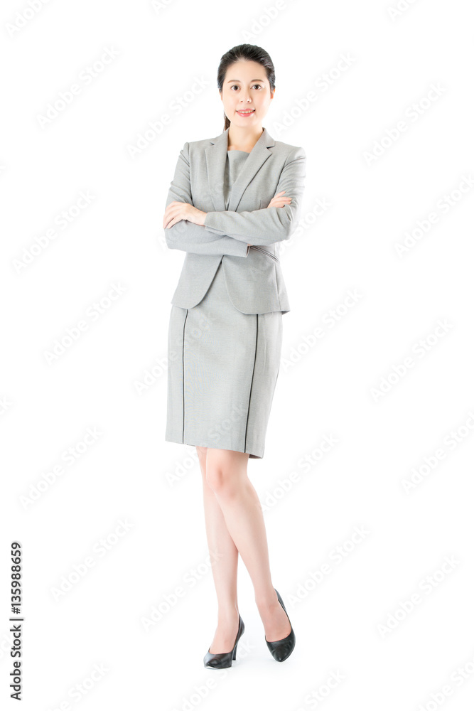 beauty confident asian business woman cross arm standing beauty confident asian business woman cross arm standing