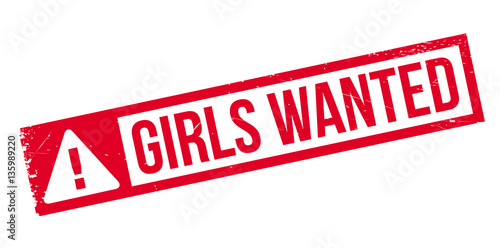 Girls Wanted rubber stamp. Grunge design with dust scratches. Effects can be easily removed for a clean, crisp look. Color is easily changed.