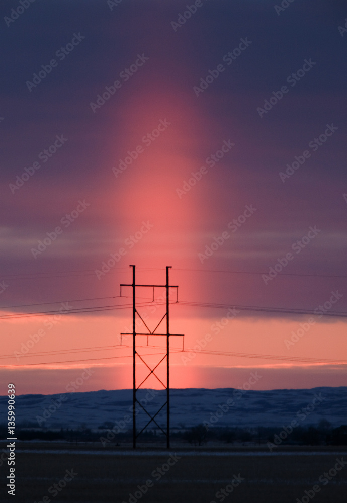Light Pillar Saskatchewan Light Pillar Saskatchewan