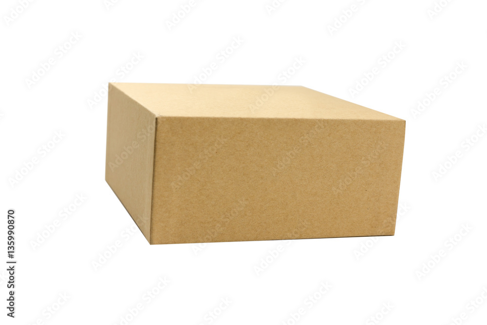 isolated cardboard box on white background isolated cardboard box on white background