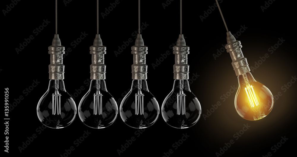 Light bulb lamps. 3D rendering Light bulb lamps. 3D rendering
