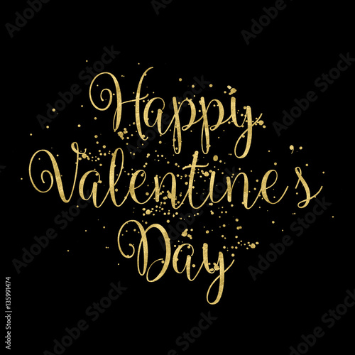 Happy Valentine's Day gold ...