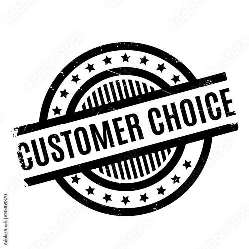 Customer Choice rubber stamp. Grunge design with dust scratches. Effects can be easily removed for a clean, crisp look. Color is easily changed.