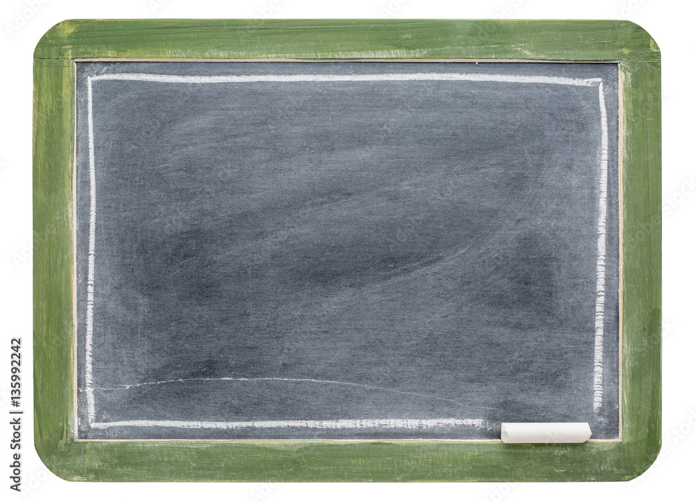 Fototapeta premium blank slate blackboard with chalk