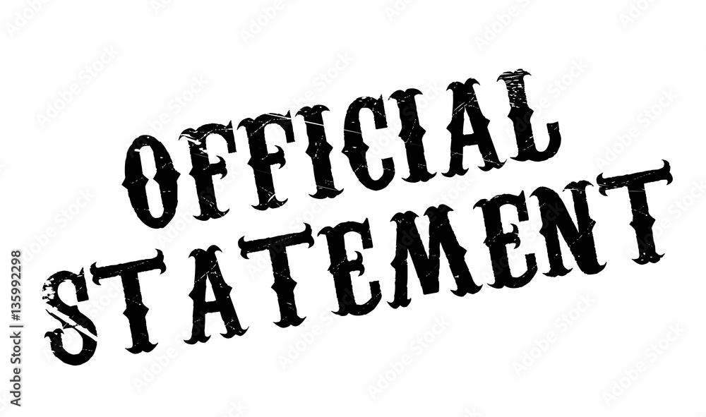 Official Statement rubber stamp. Grunge design with dust scratches. Effects can be easily removed for a clean, crisp look. Color is easily changed. Official Statement rubber stamp. Grunge design with dust scratches. Effects can be easily removed for a clean, crisp look. Color is easily changed.