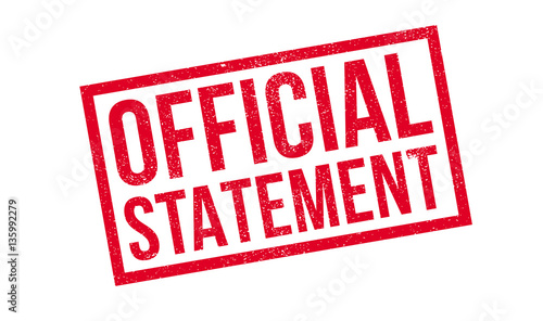 Official Statement rubber stamp. Grunge design with dust scratches. Effects can be easily removed for a clean, crisp look. Color is easily changed.