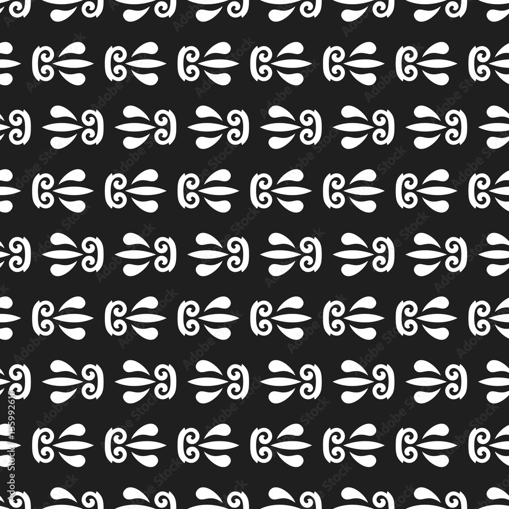 Seamless vector ornament. Modern background. Geometric pattern with repeating white elements Seamless vector ornament. Modern background. Geometric pattern with repeating white elements