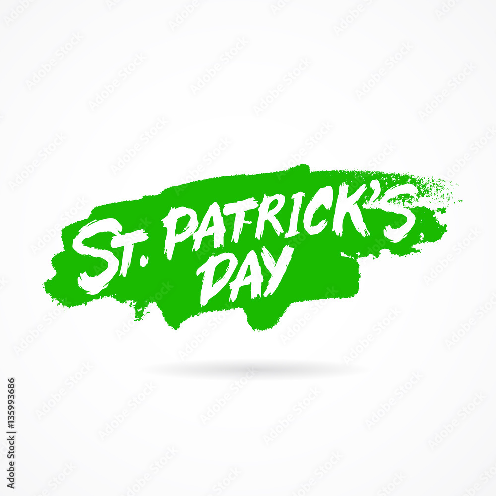 Happy St. Patrick's Day. Lettering