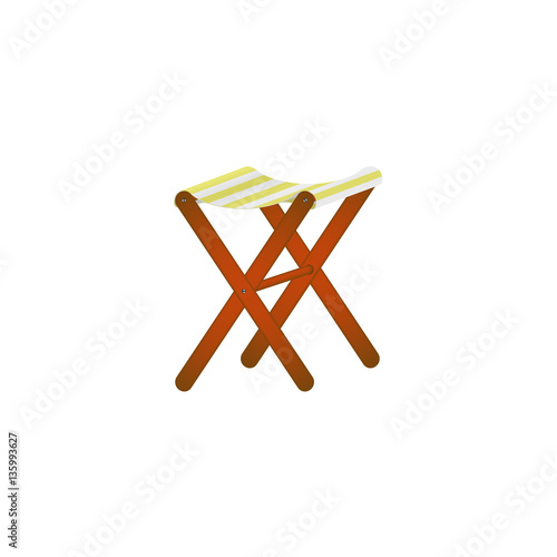Folding wooden chair in retro design