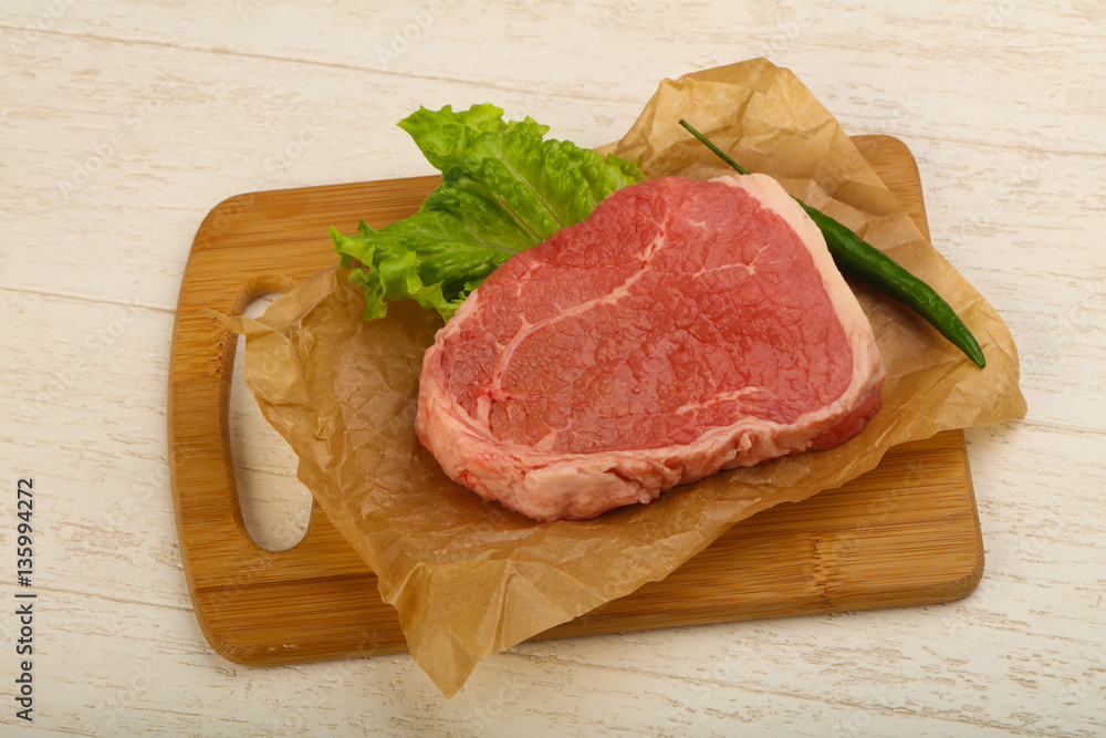 Beef steak raw