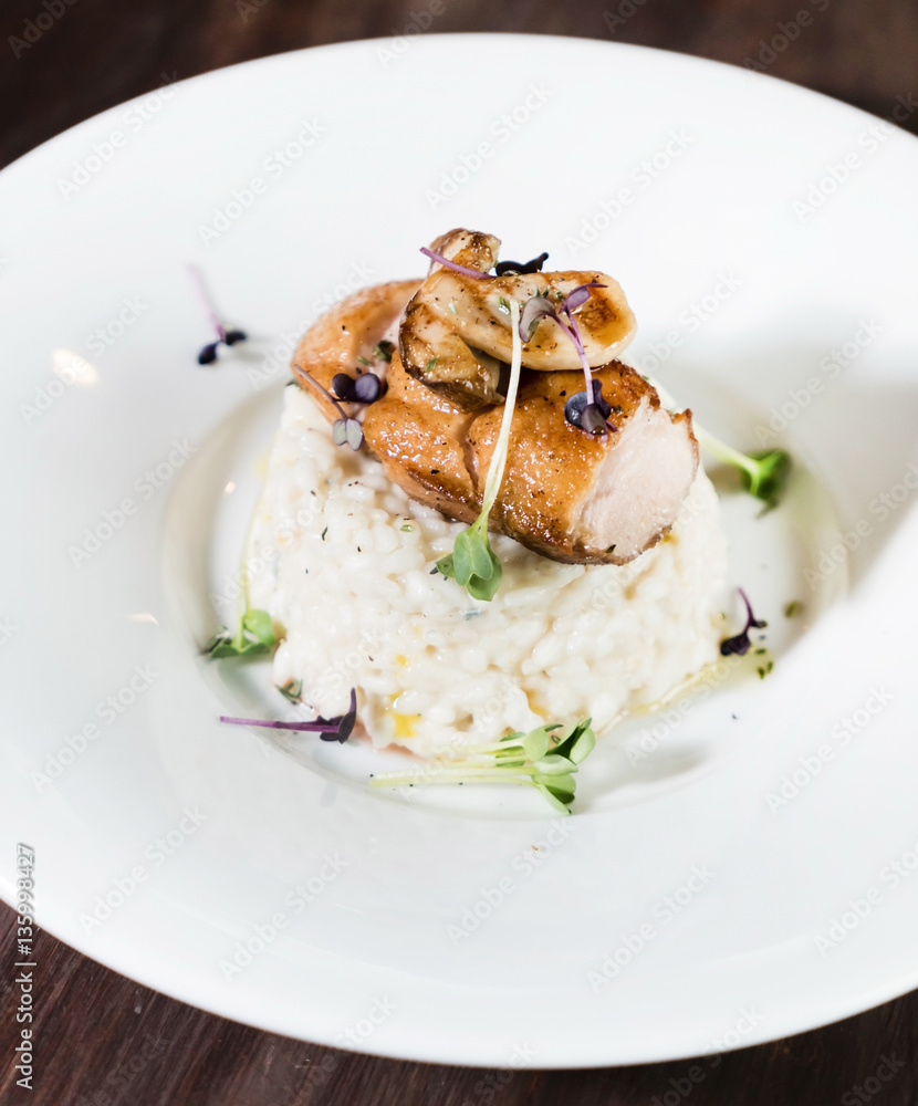 risotto with duck and mushrooms risotto with duck and mushrooms