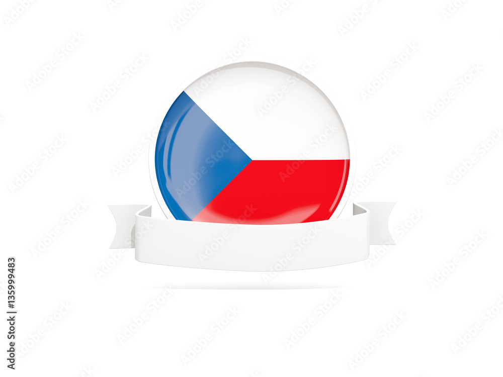 Flag of czech republic with banner Flag of czech republic with banner