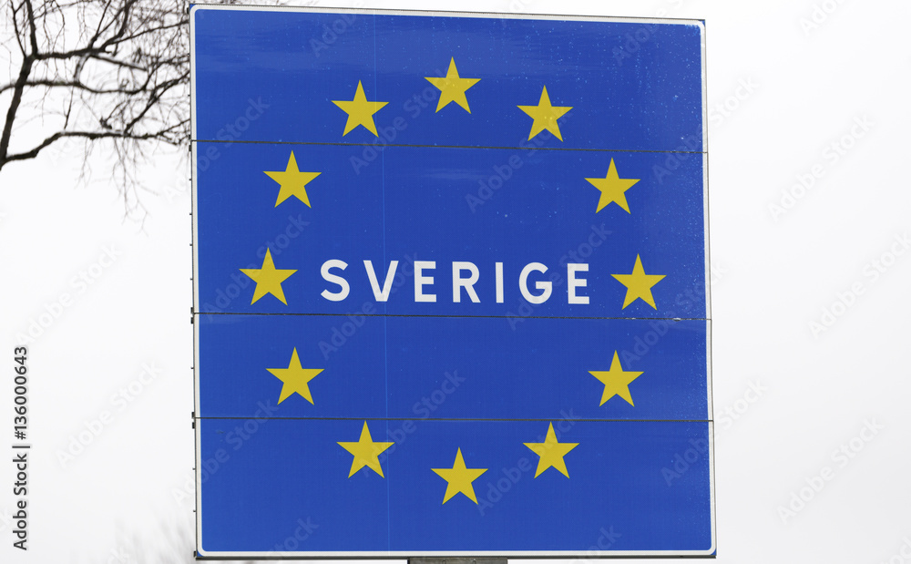 Sweden Boarder Sign Sweden Boarder Sign