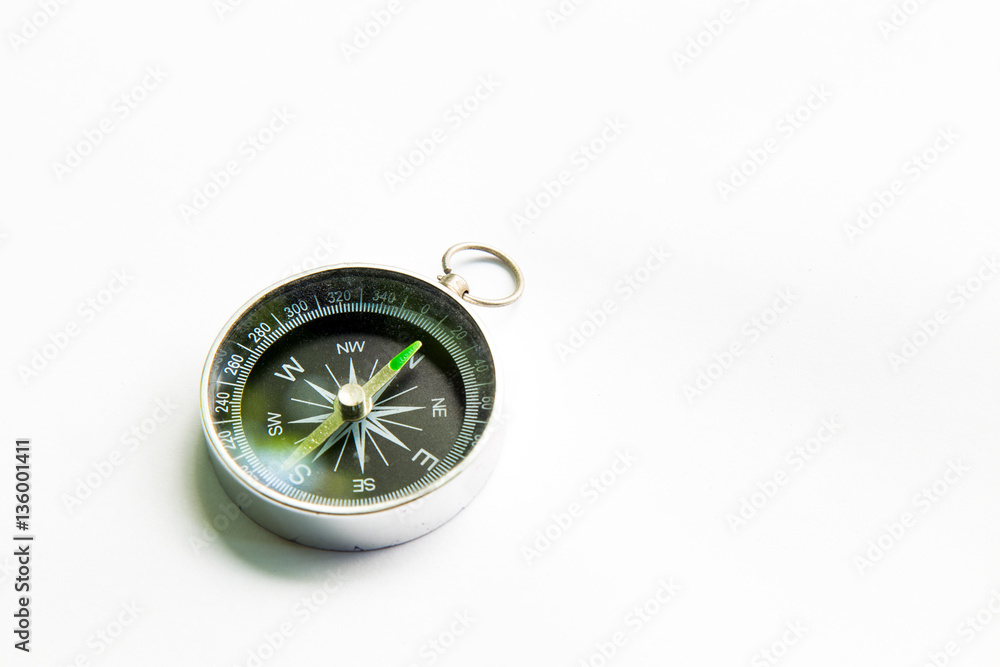 Compass isolated on white background.