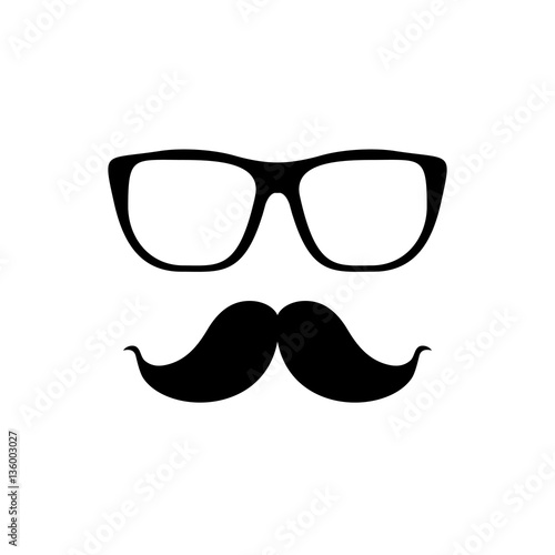 Mustache and Glasses Icon.