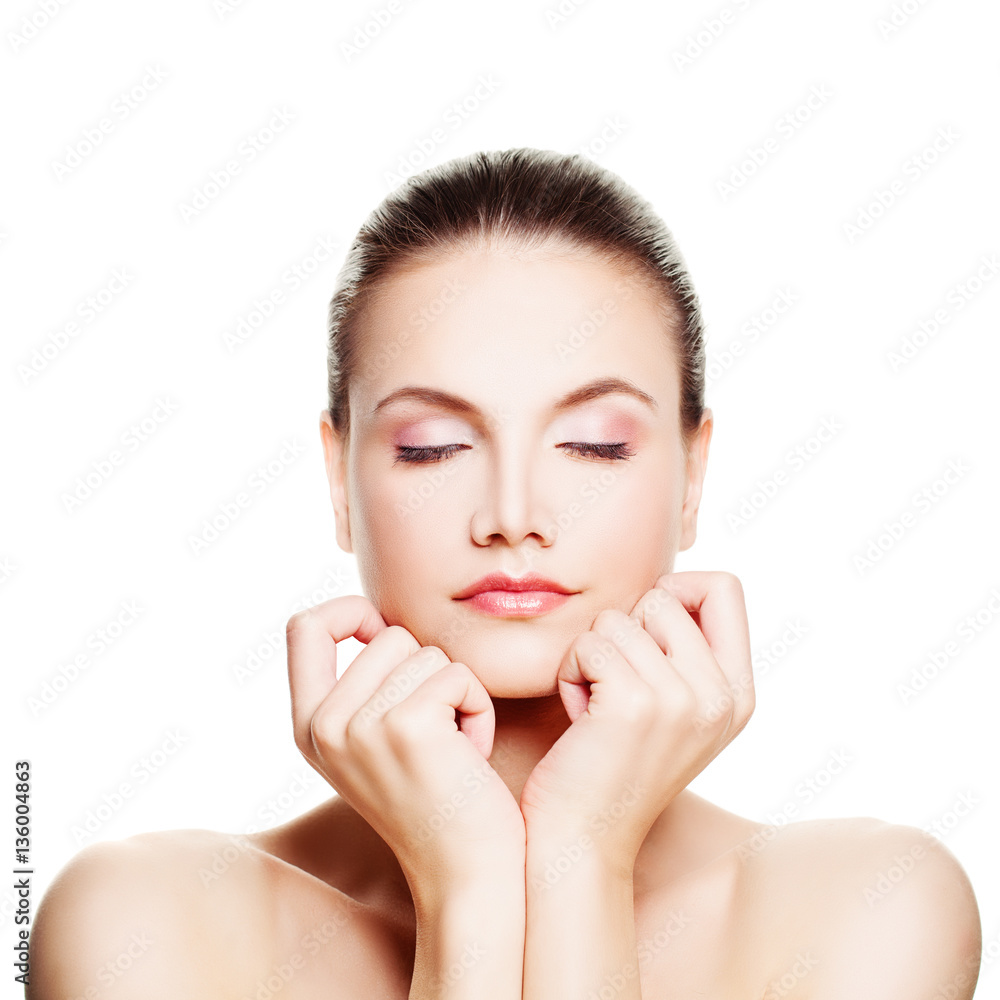 Perfect Woman with Healthy Skin Relaxing. Spa Beauty and Skincar Perfect Woman with Healthy Skin Relaxing. Spa Beauty and Skincar