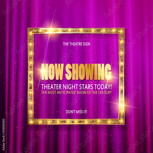 theatre billboard now showing.