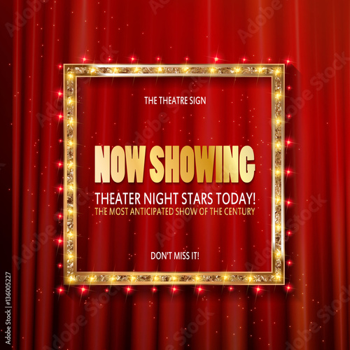Cinema billboard now showing.