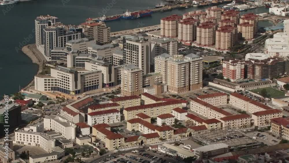 Elevated shot of new apartments in Gibraltar Elevated shot of new apartments in Gibraltar