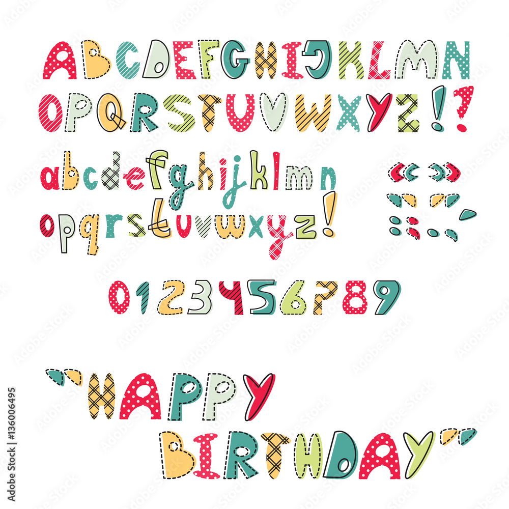 Bright ABC for kids, uppercase and lowercase alphabet and numbers. Fancy color. Bright ABC for kids, uppercase and lowercase alphabet and numbers. Fancy color.