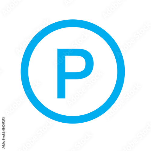 parking icon on white background. parking sign.