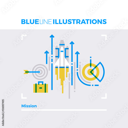 Mission Blue Line Illustration