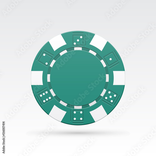 Green casino chips.