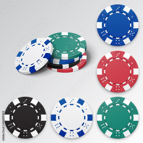Set of casino chips